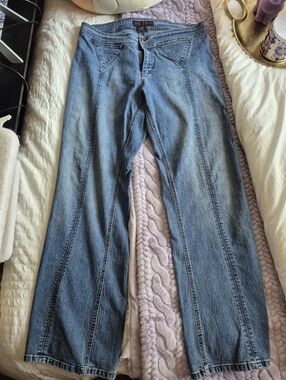 Foxy Jeans Mid Rise Straight Leg Denim